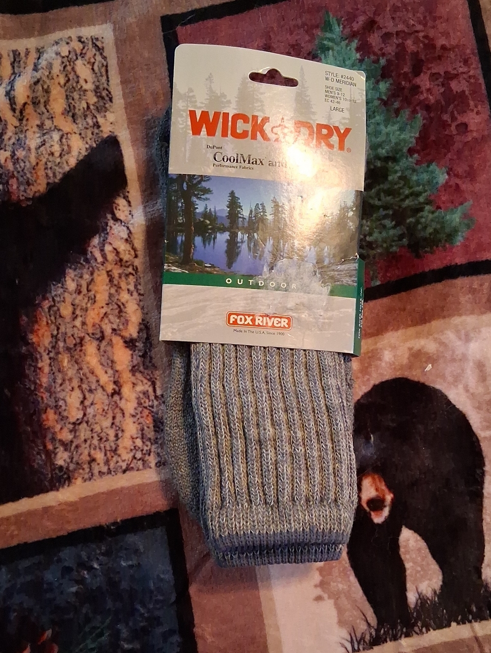 Wick Dry Outdoor Crew Socks - Gray - Fox River